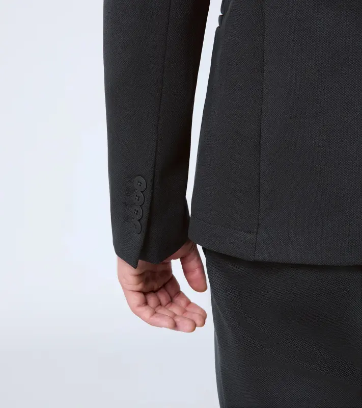 PORSCHE DESIGN Travel blazer Sako elegantní volnočasové všestranné s odnímatelnou vložkou a žakárovou podšívkou černá