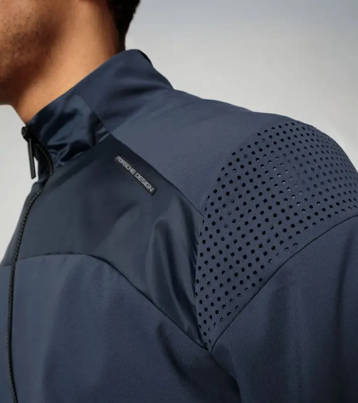 PORSCHE DESIGN Woven tech jacket Bunda tkaná sportovní funkční tmavě modrá