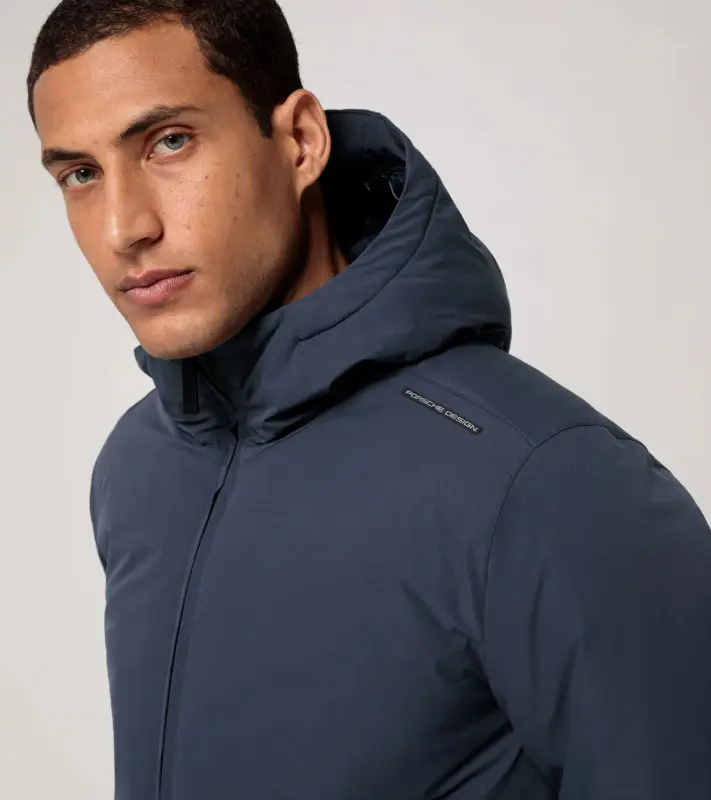 PORSCHE DESIGN Light blouson jacket Bunda volnočasová na zip s podšívkou a kapucí tmavě modrá