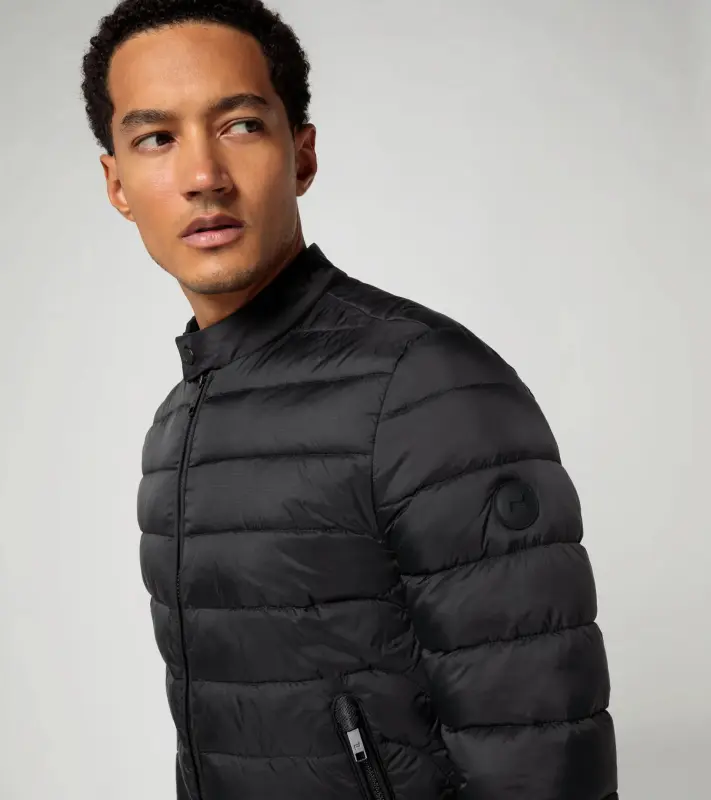 PORSCHE DESIGN Lightweight puffer jacket Bunda prošívaná odlehčená klasického střihu černá