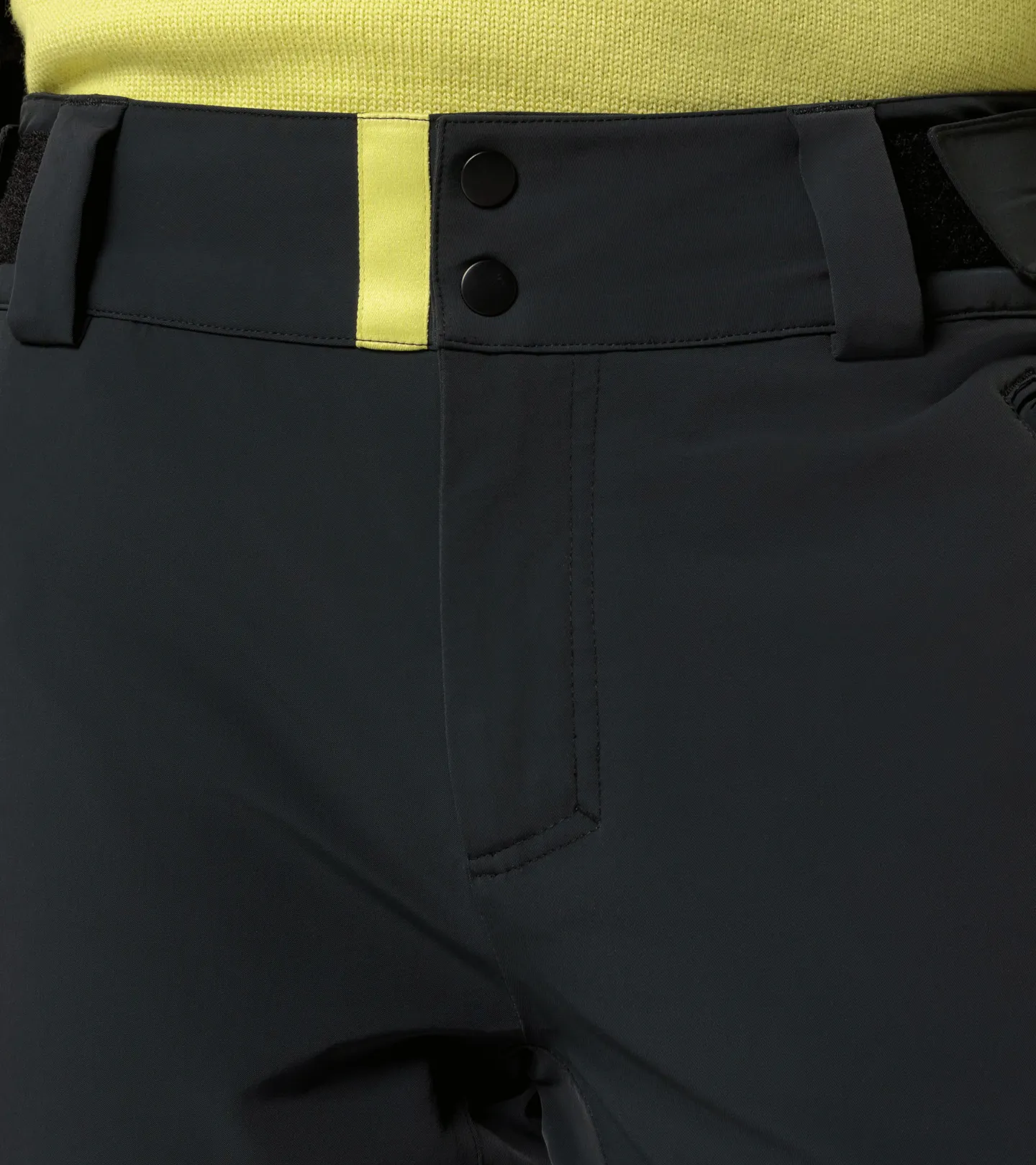 PORSCHE HEAD Ski Pants Turbo Kalhoty lyžařské pánské černé se žlutým detailem