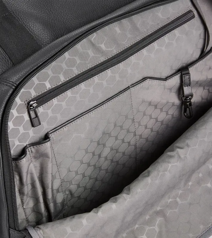 PORSCHE DESIGN Roadster Leather Weekender Zavazadlo taška velká cestovní s vnitřním organizérem a kapsami na zip černá