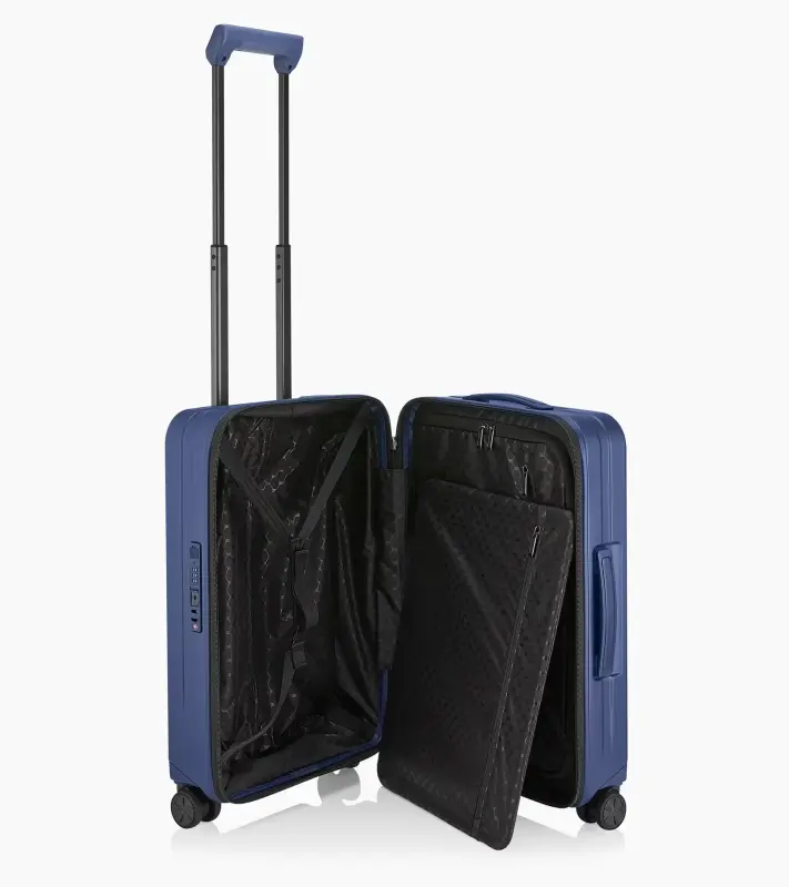 PORSCHE DESIGN Roadster Hardcase Trolley S Kufr lehké kabinové skořepinové zavazadlo modré matné USB TSA