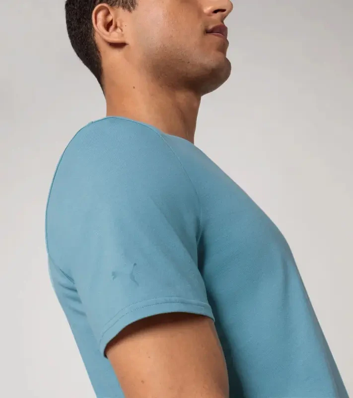PORSCHE DESIGN Men´s T-Shirt Essential Tričko pánské volnočasové bavlněné světle modrá