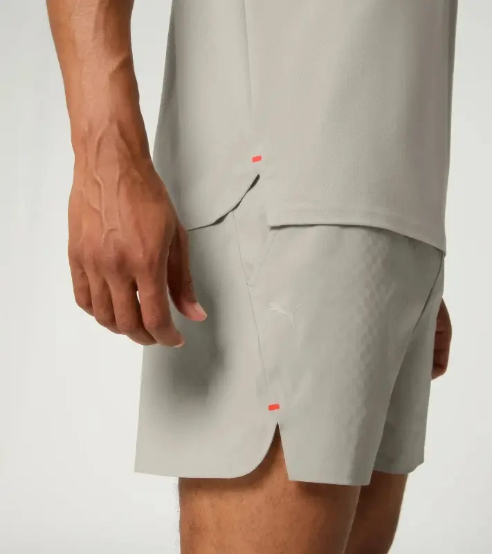 PORSCHE DESIGN Sport-Tex Jacquard Polo Shirt Polokošile tričko žakárové s límečkem a knoflíčky béžová