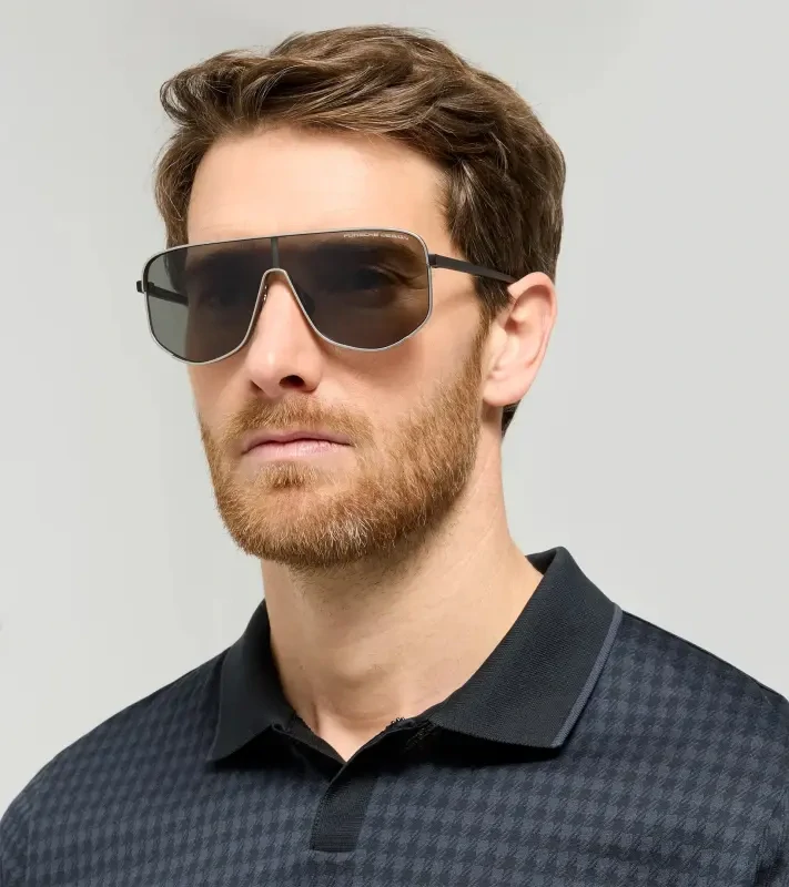 PORSCHE DESIGN P'86007 Targa #1 Sunglasses by Orlando Bloom Sluneční brýle černošedé s šedými polarizovanými skly