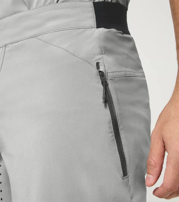 PORSCHE Bike Shorts Unisex Kalhoty krátké šortky cyklistické sportovní funkční s potiskem a logem světle šedá