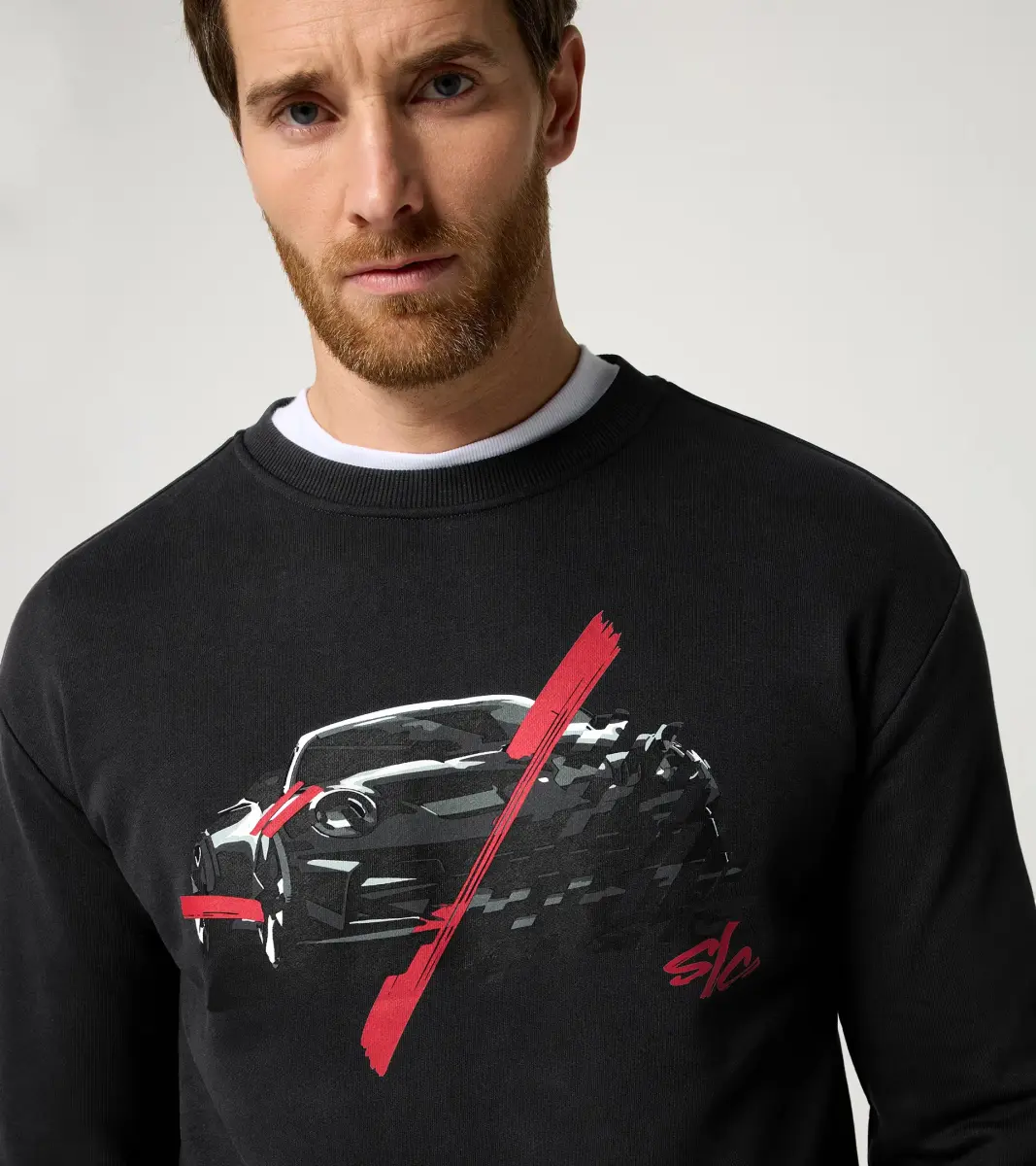 PORSCHE Sweater - 911 GT3 S/C svetr černý s potiskem