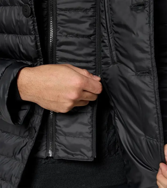 PORSCHE DESIGN Hybrid Blazer Sako prošívané ležérní s odnímatelnou vložkou splňuje i funkci bundy černá