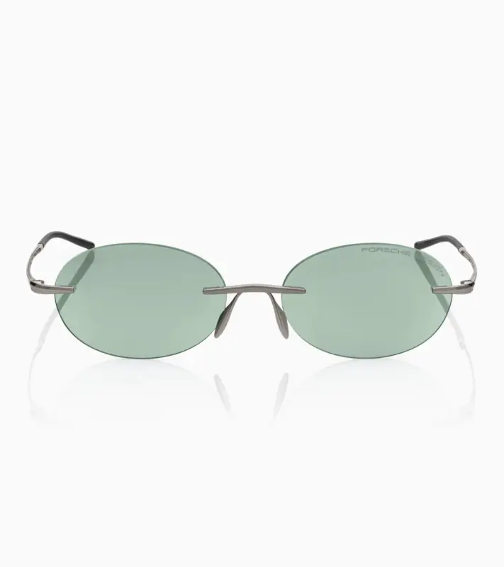PORSCHE DESIGN P´86017 Sunglasses Liquid Titanium #7 Sluneční brýle bezrámečkové uni šedé se světle olivovými skly
