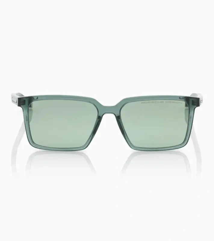 PORSCHE DESIGN P´86024 Sunglasses EDITION A #1 Uni Sluneční brýle nadčasového klasického tvaru zelenkavé poloprůhledné se světle zelenými skly