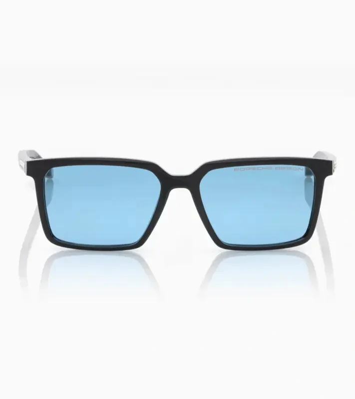 PORSCHE DESIGN P´86024 Sunglasses EDITION A #1 Uni Sluneční brýle nadčasového klasického tvaru černé se světle modrými skly
