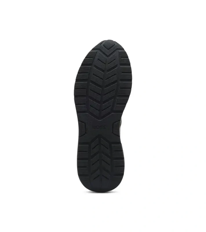 PORSCHE DESIGN Leather Sneaker with perforated details Porsche x BOSS Obuv volnočasová neformální kožená s logem hnědá camelka