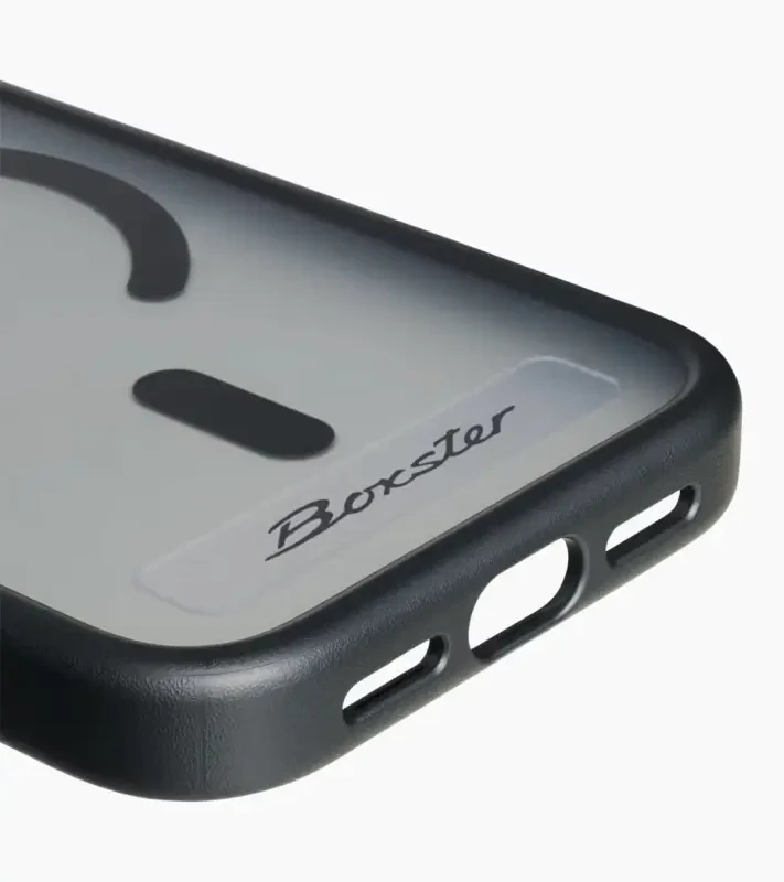 PORSCHE Snap-on case for iPhone® 18 Pro Kryt mobilního telefonu iPhone 18 Pro se znakem Porsche černý hliníkový rámeček