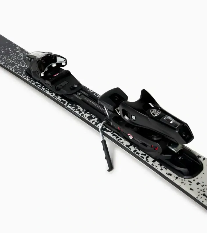 PORSCHE x HEAD 8 Series Adventure skis Sjezdové lyže dynamické pro střední oblouk s vázáním a dřevěným jádrem černošedé