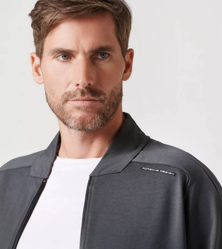 Porsche Design T7 Track Jacket Bunda sportovní šedá asfaltová