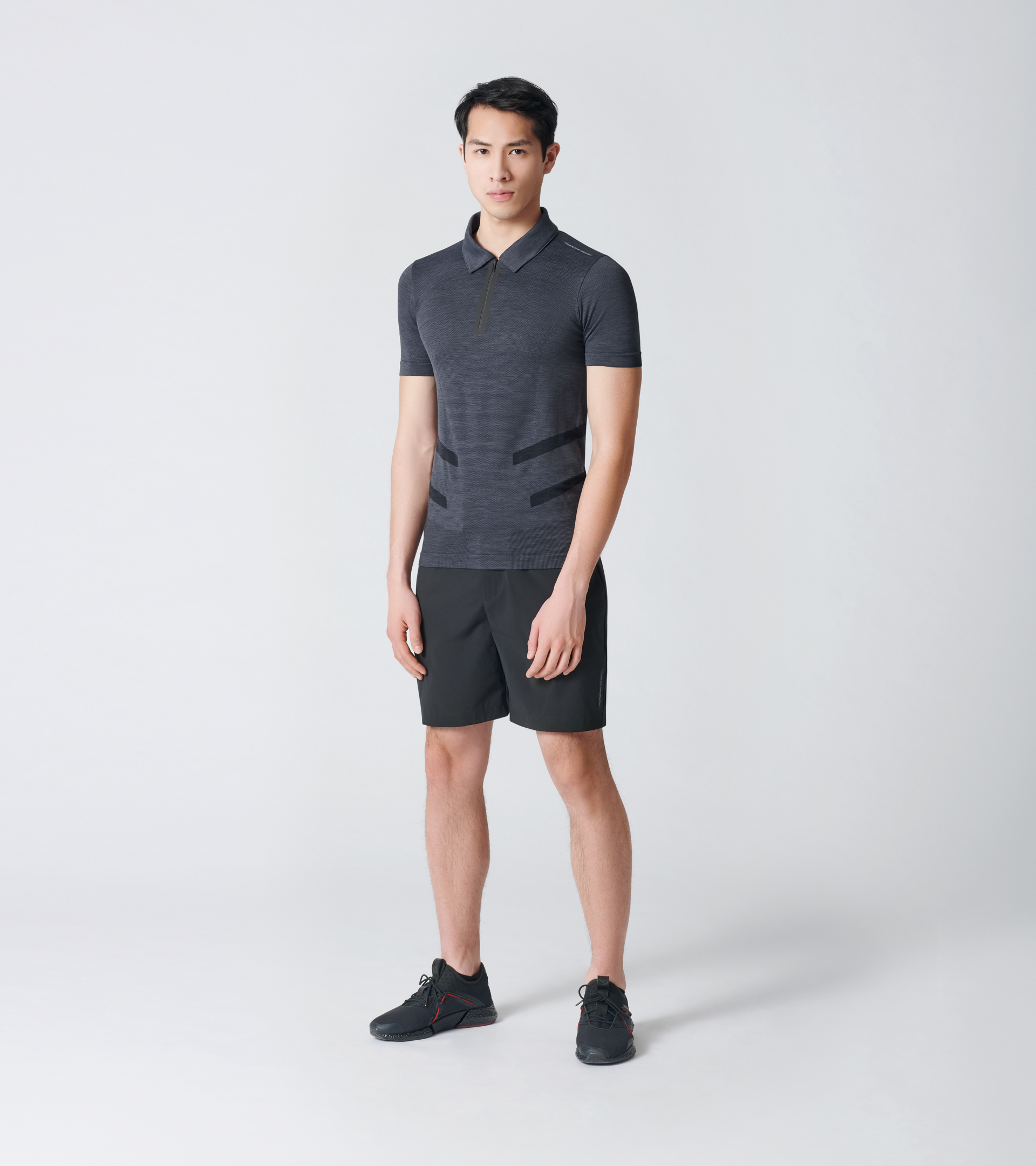 Porsche Design Active EVO Polo Tričko s límečkem asfalt asphalt