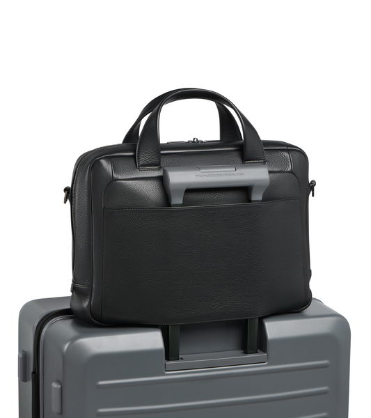 Porsche Design ROADSTER LEATHER BRIEFCASE S zavazadlo aktovka kožená černá black