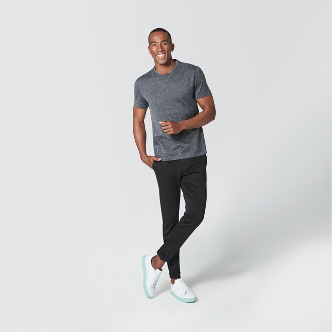 Porsche Design Cellular Structed Tee Tričko s dvojitým kulatým výstřihem asfaltově šedá asphalt grey