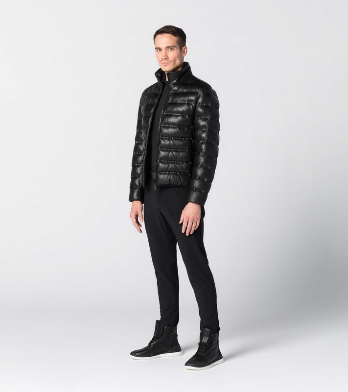 Porsche Design LIGHTWEIGHT LEATHER JACKET zimní bunda černá