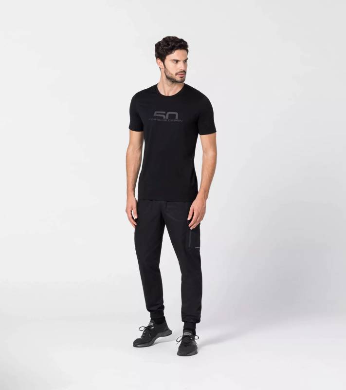 PORSCHE DESIGN 50Y Crew Neck T-Shirt Tričko výročí 50let černé