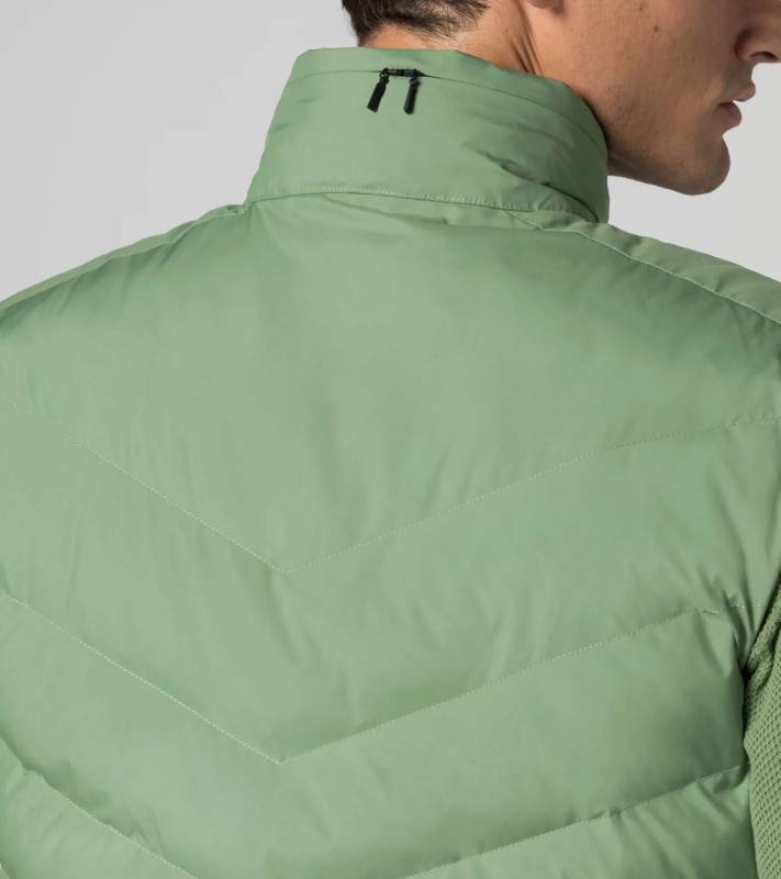 PORSCHE DESIGN Hybrid Jacket Volnočasová prošívaná bunda s pletenými rukávy zelená
