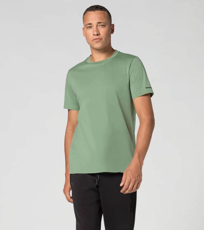 PORSCHE DESIGN Essential T-Shirt Tričko s kulatým výstřihem a logem zelená