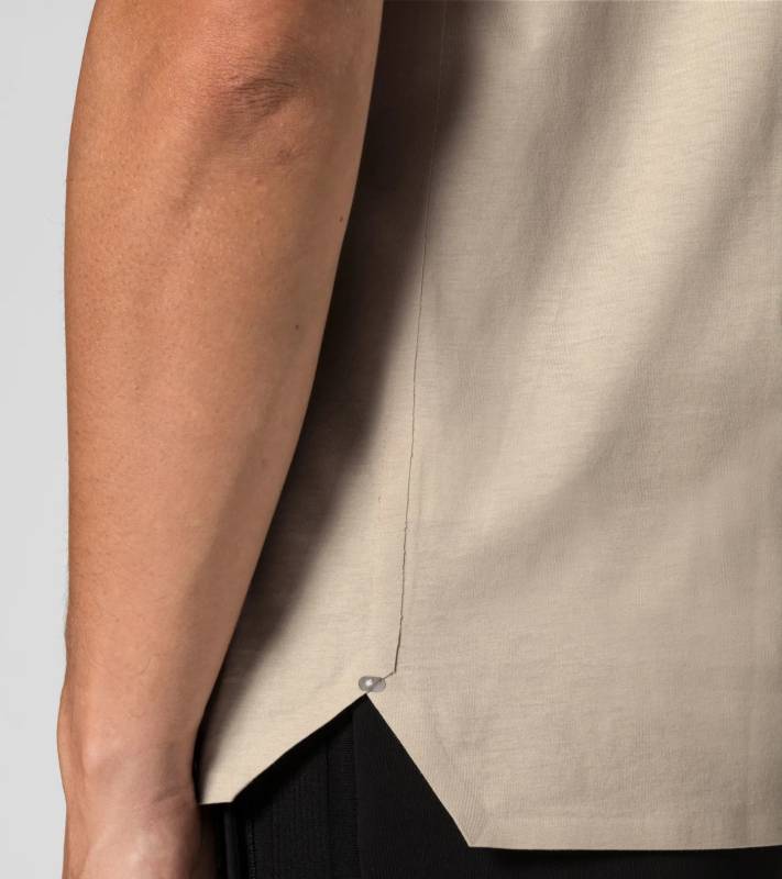 PORSCHE DESIGN Essential T-Shirt Tričko s kulatým výstřihem a logem béžová