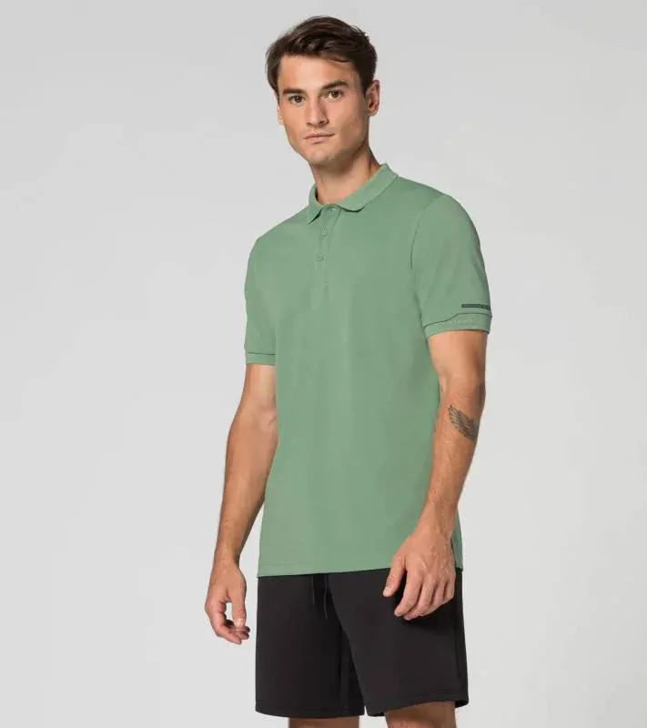 PORSCHE DESIGN Men's Polo Shirt Tričko s límečkem a knoflíčky zelená