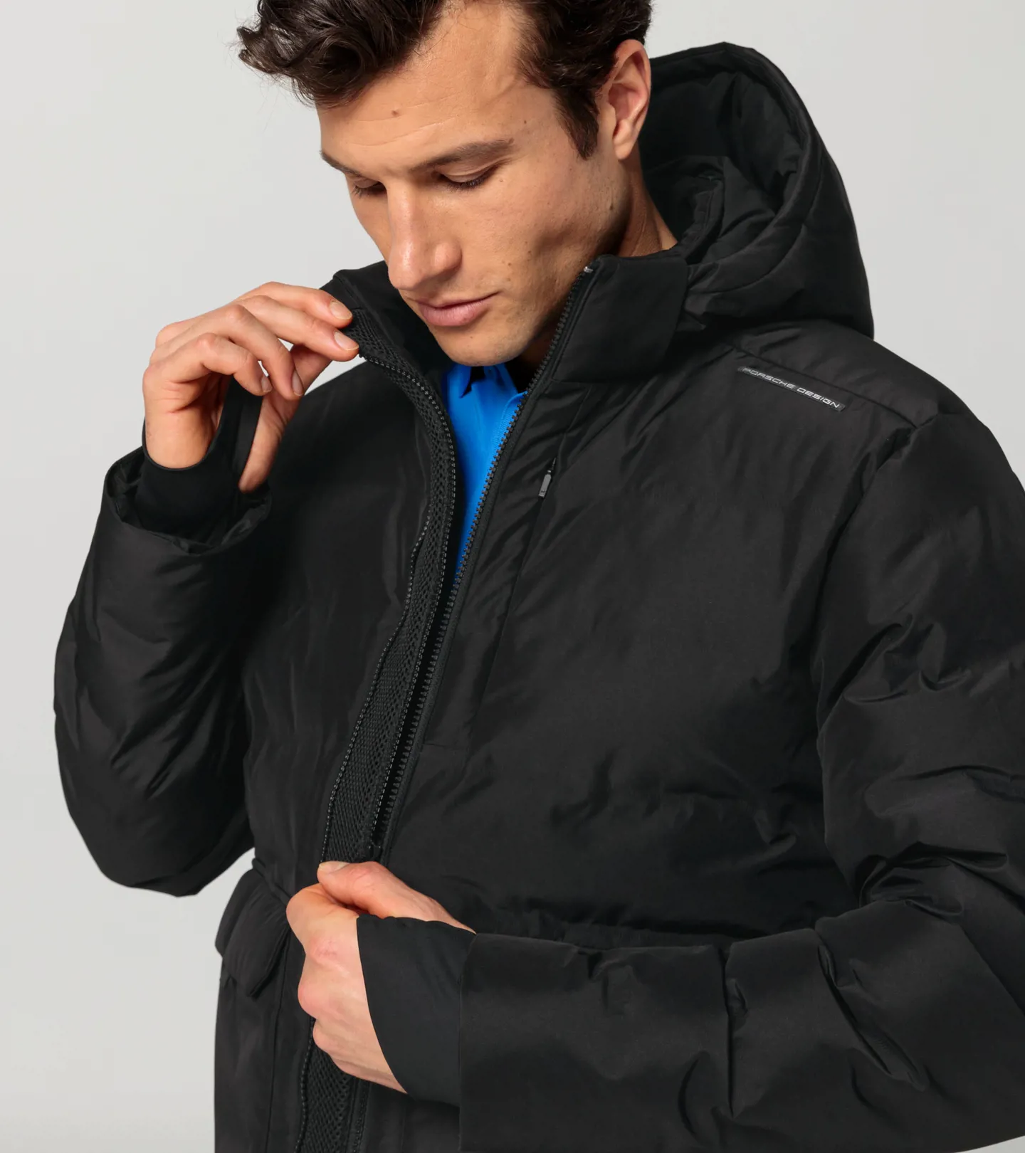 PORSCHE DESIGN Padded Jacket Bunda prošívaná zimní vyteplená černá