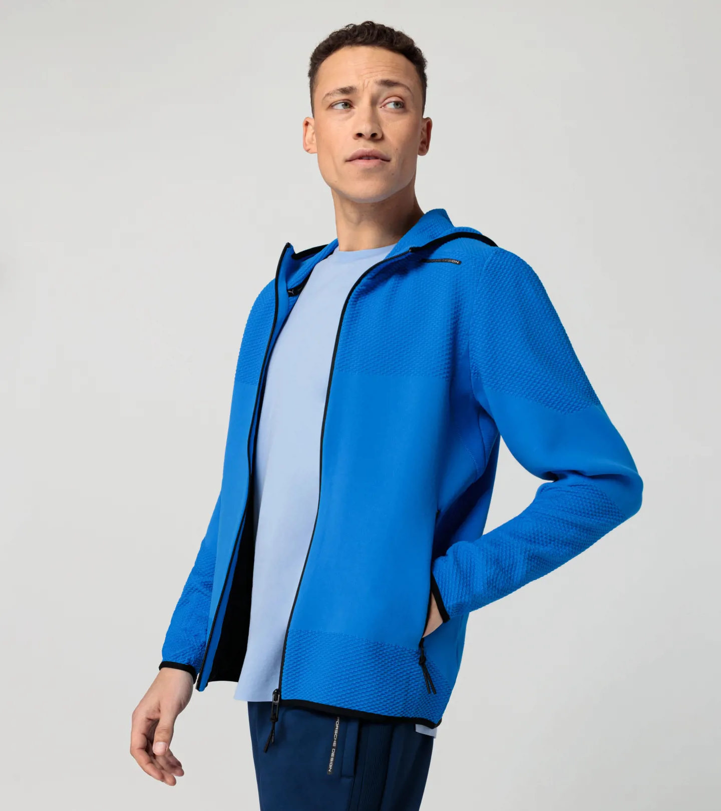 PORSCHE DESIGN EvoKNIT® Midlayer Jacket Mikina volnočasová lehká funkční ultra modrá