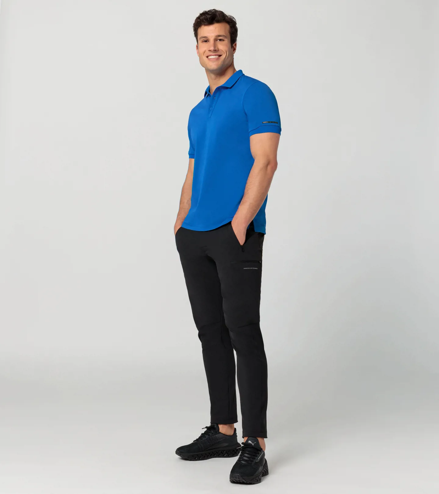 PORSCHE DESIGN Men's Polo Shirt - Polo tričko s límečkem a knoflíčky ultra modrá