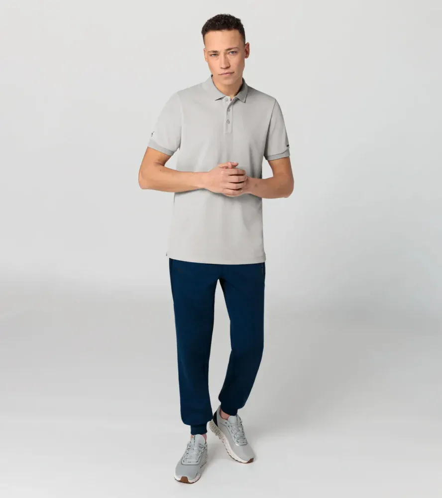 PORSCHE DESIGN Men's Polo Shirt Tričko s límečkem a knoflíčky popělavě šedá