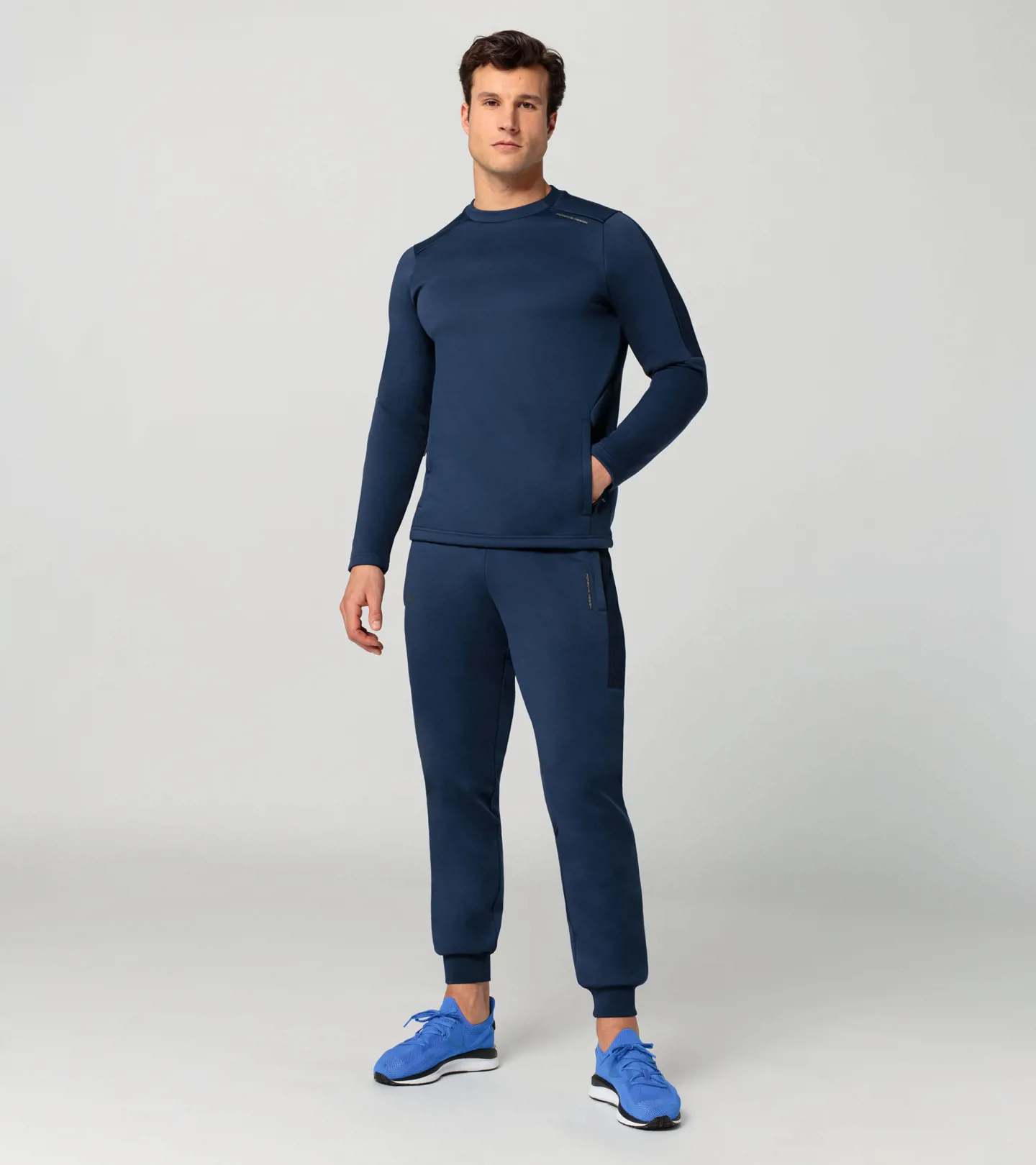 PORSCHE DESIGN Crew neck sweater Svetr s výstřihem ke krku perská tmavě modrá