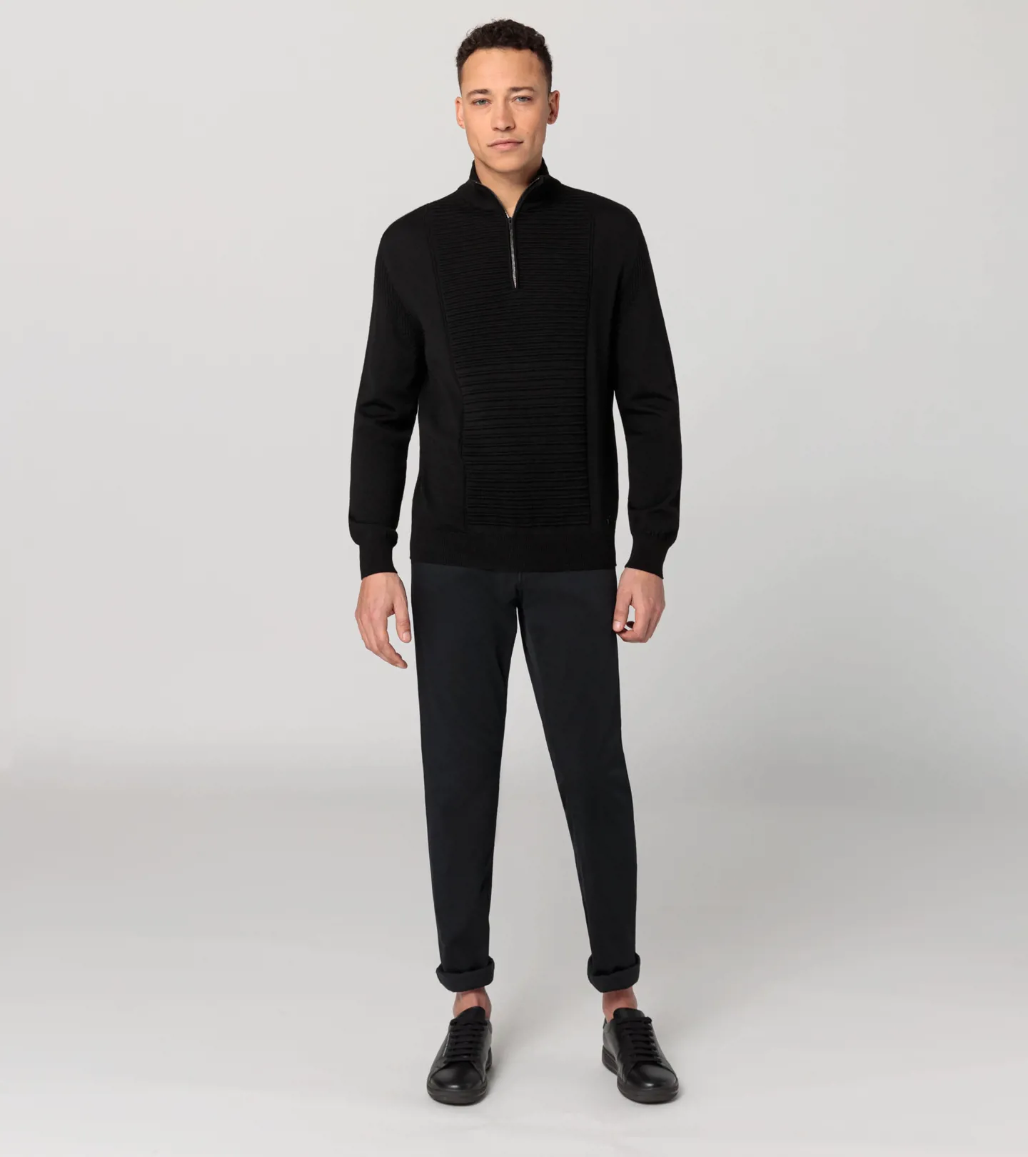 PORSCHE DESIGN Athleisure sweater Svetr módní volnočasový černá