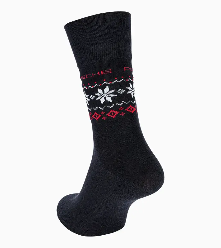 PORSCHE Set of 3 pairs of socks Christmas Dárkové balení ponožky vánoční dekor modrá, červená a černá