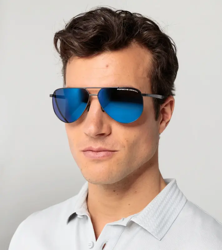 PORSCHE DESIGN Sunglasses P´8962 Sluneční brýle šedomodré s modrým gradientem zrcadlové