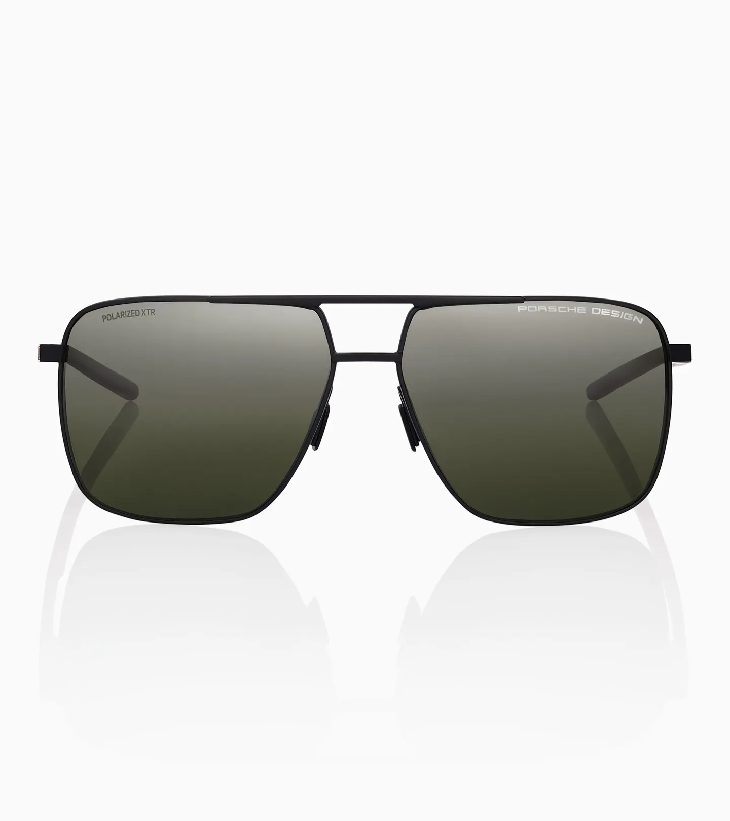 PORSCHE DESIGN Sunglasses P´8963 Sluneční brýle černočervené se zelenými skly polarizované