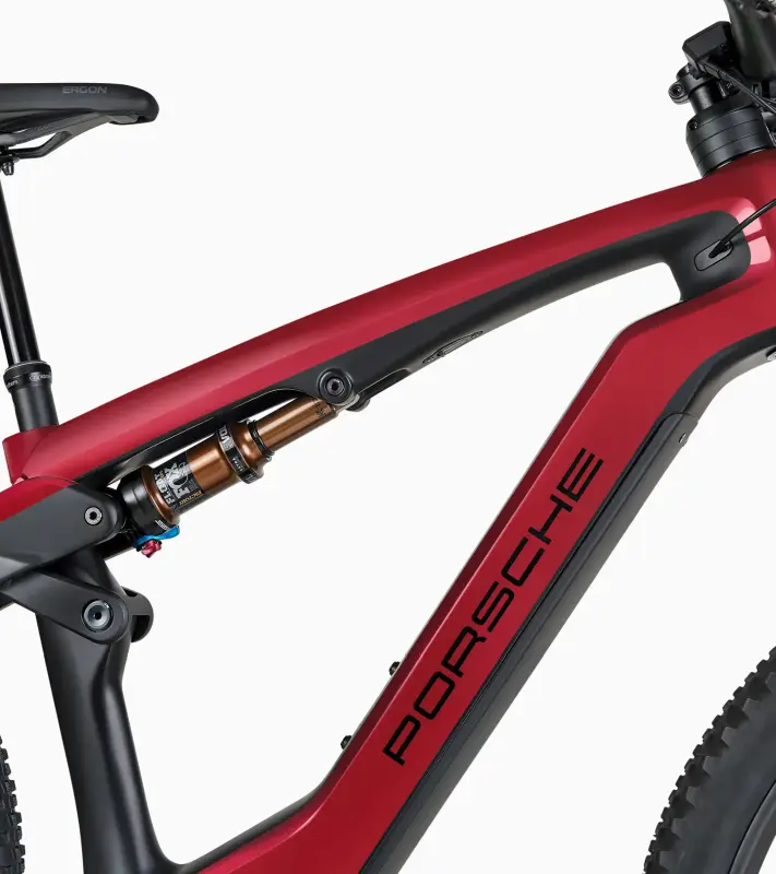 PORSCHE eBike Cross Performance EXC Jízdní horské elektrokolo karbonový rám karmínová červeň