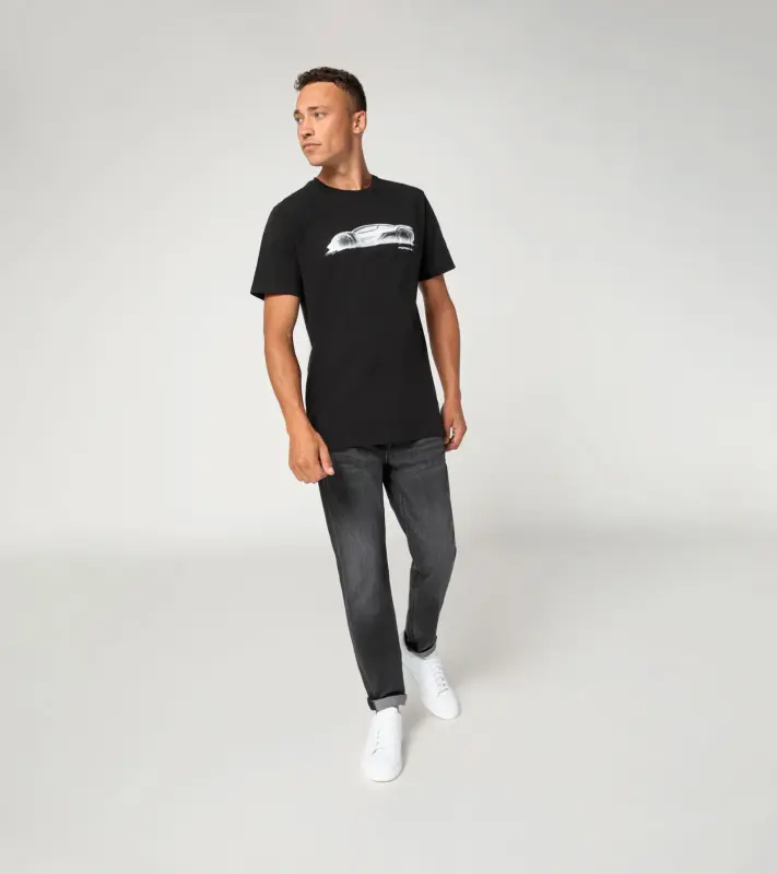 PORSCHE T-shirt 75Y Mission X hypercar Tričko jubilejní s potiskem černá