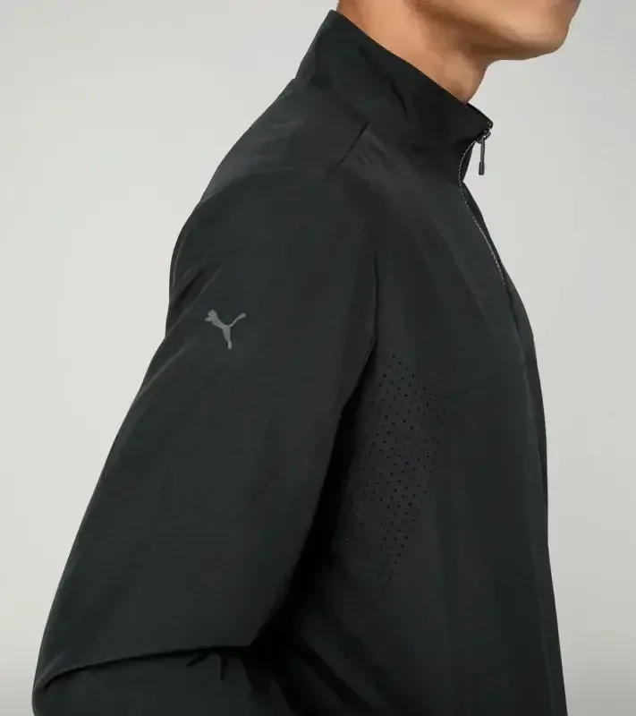 PORSCHE DESIGN Woven tech jacket Bunda tkaná sportovní tech funkční černá