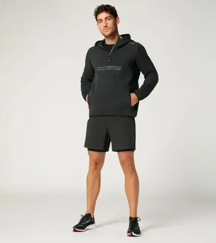 PORSCHE DESIGN EvoKNIT® midlayer jacket Mikina pletená s přední kapsou a kapucí černá