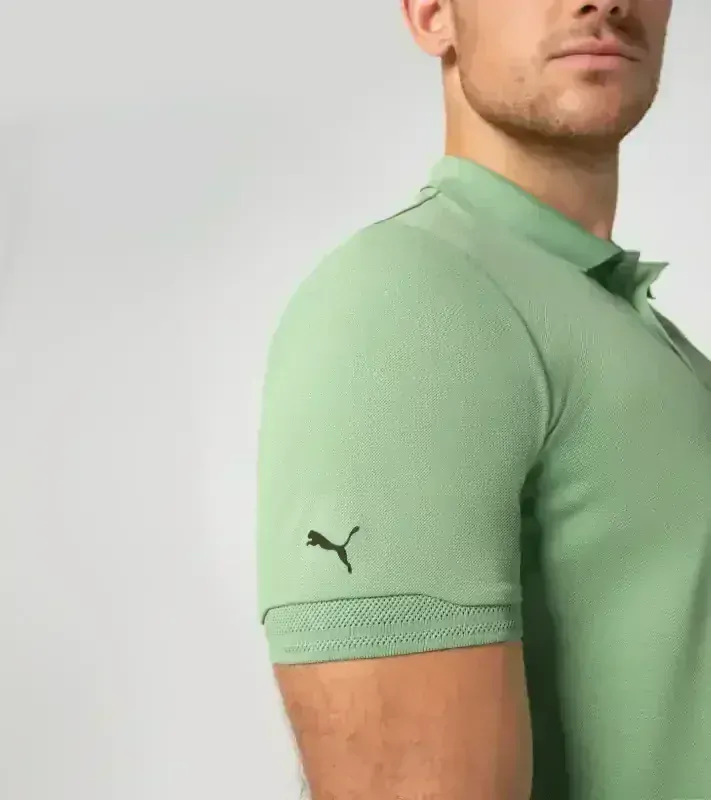 PORSCHE DESIGN Men's Polo Shirt Polokošile tričko s límečkem a knoflíčky pastelová zelená