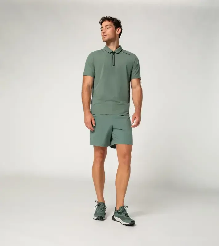 PORSCHE DESIGN Active polo shirt Polokošile tričko s límečkem eukalyptová zelená