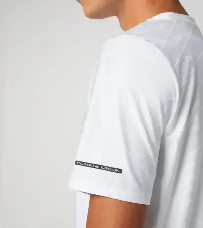 PORSCHE DESIGN Graphic T-shirt Tričko sportovní funkční s kulatým výstřihem a potiskem bílá