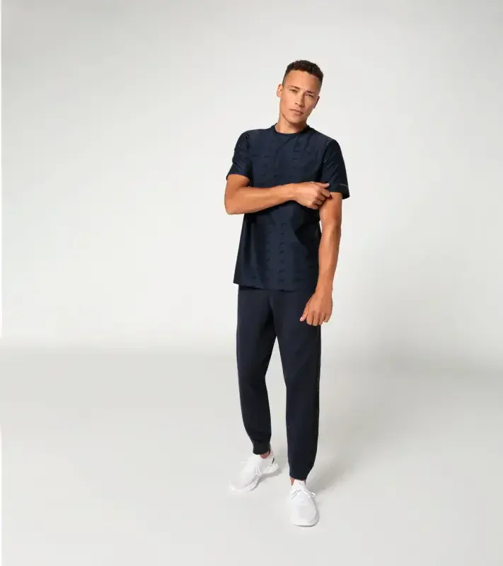 PORSCHE DESIGN Graphic T-shirt Tričko sportovní funkční s kulatým výstřihem a potiskem námořní modrá