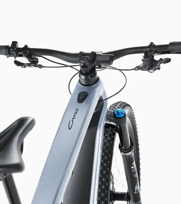 PORSCHE eBike Cross 3rd Gen Jízdní horské elektrokolo karbonový rám stříbrná