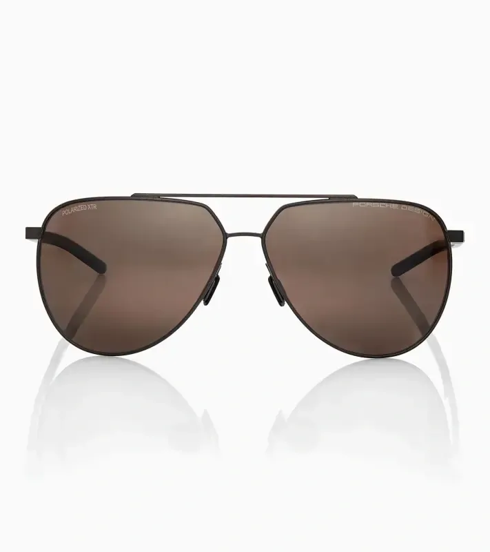 PORSCHE DESIGN Sunglasses P´8968 Sluneční brýle pilotky černošedé s hnědými polarizovanými skly