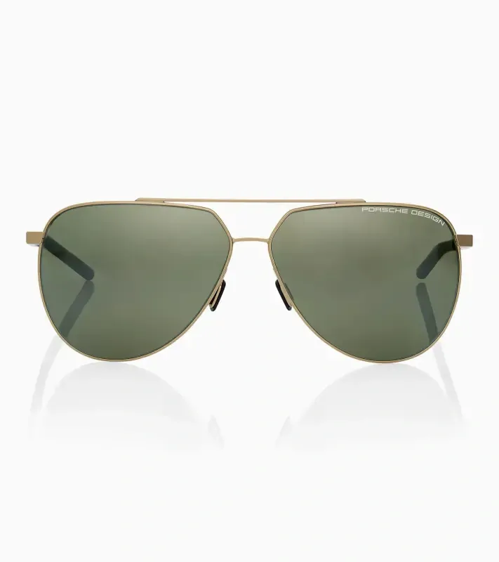 PORSCHE DESIGN Sunglasses P´8968 Sluneční brýle pilotky zlatočerné a skly v barvě olivové