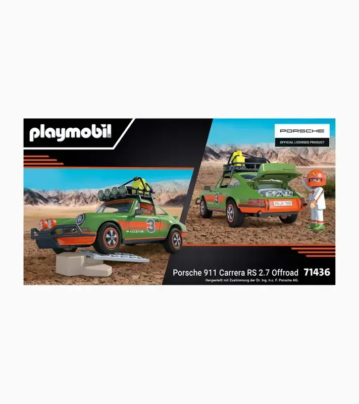 PORSCHE PLAYMOBIL® 911 Carrera RS 2.7 Offroad Model auta stavebnice 47 dílů s doplňky zelená